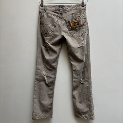 00s Dolce & Gabbana Distressed Ripped Jeans