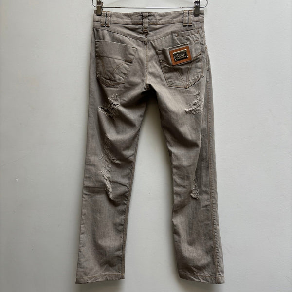 00s Dolce & Gabbana Distressed Ripped Jeans