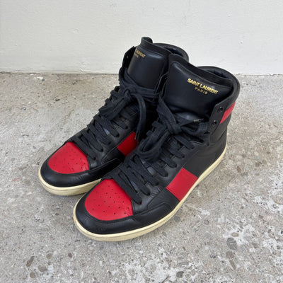 Saint Laurent Court Classic SL-10H High Top Leather Sneakers