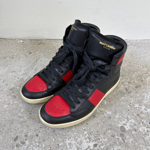 Saint Laurent Court Classic SL-10H High Top Leather Sneakers
