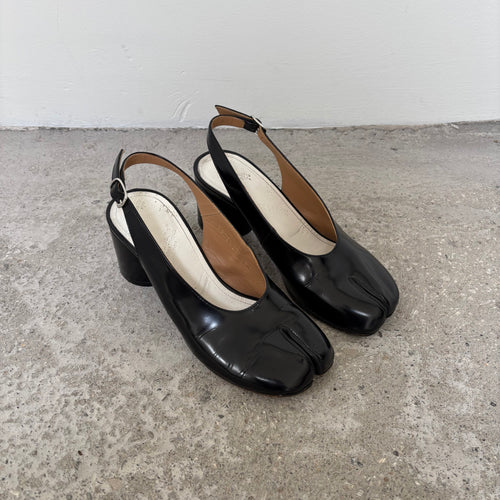 Maison Margiela Patent Leather Block Heel Tabis