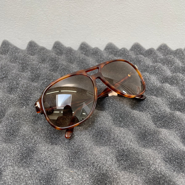 Tom Ford Tortoise Shell Aviator Sunglasses
