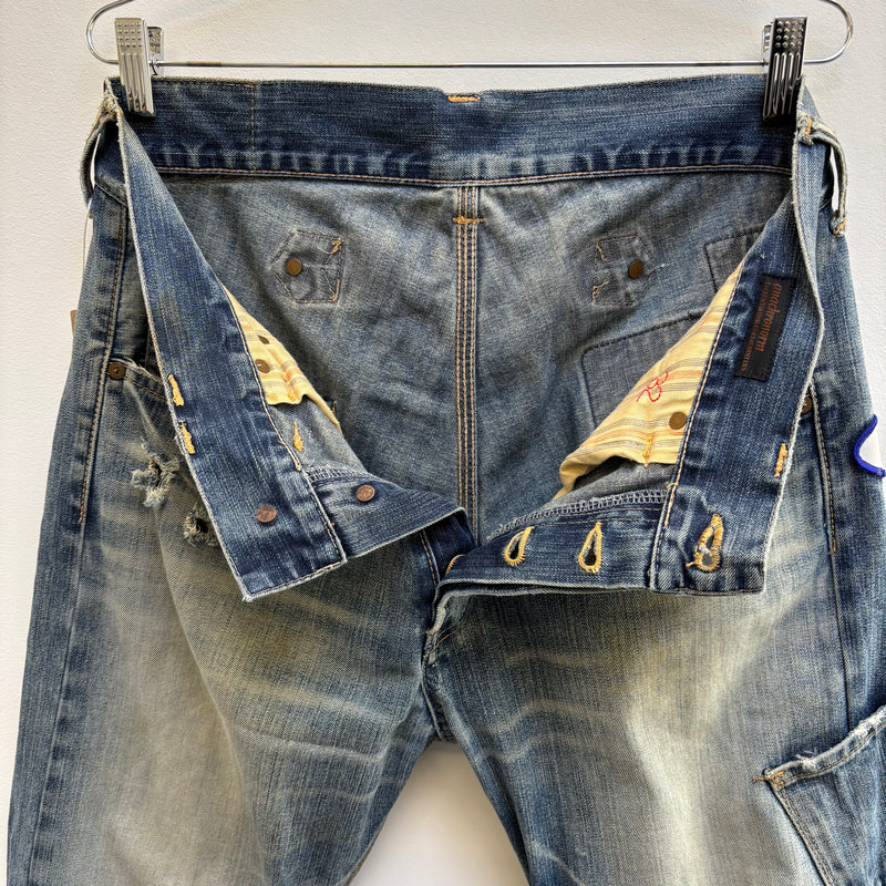 Anachronorm Distressed Patchwork Jeans