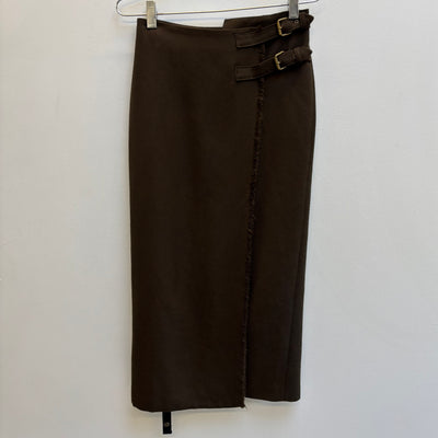 A.F. Vandevorst Wool Stirr Up Buckle Skirt