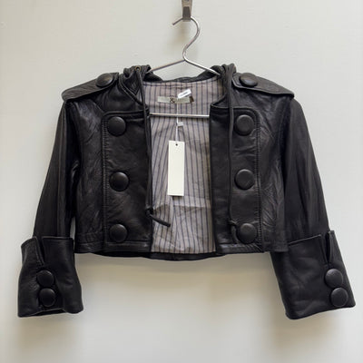 Mike & Chris Cropped Leather Jacket