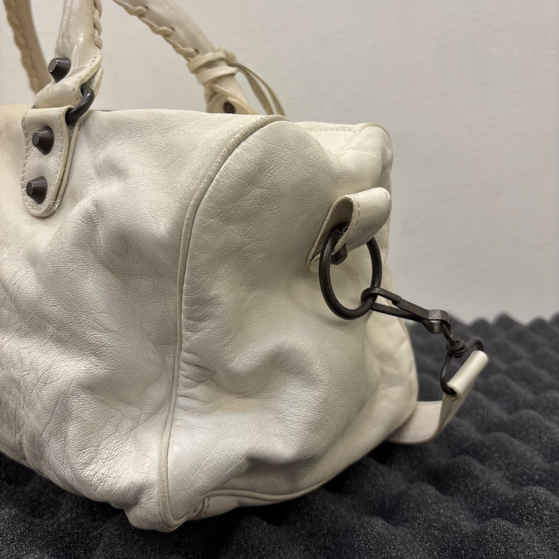 Balenciaga White Twiggy Leather Bag