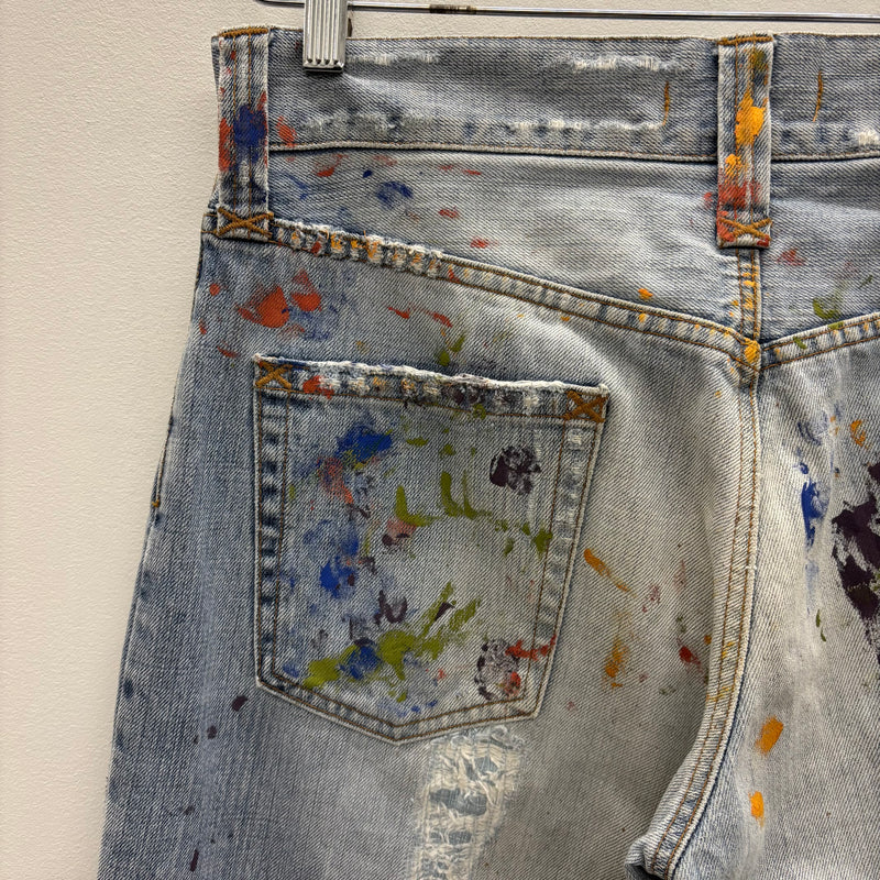 00s Dolce & Gabbana Paint Splattered Distressed Jeans