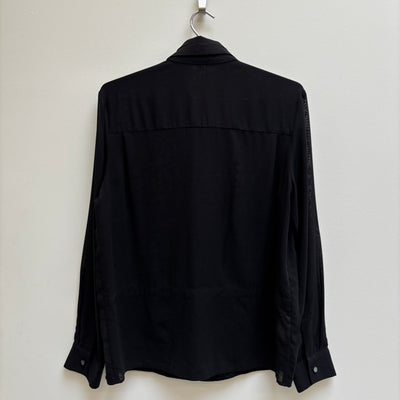 90s Hussein Chalayan Deconstructed Mesh Blouse