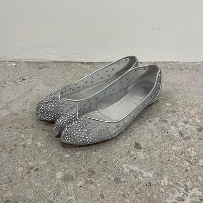 SS25 Christian Louboutin x Maison Margiela “Marlougelia Strass” Ballet Flats