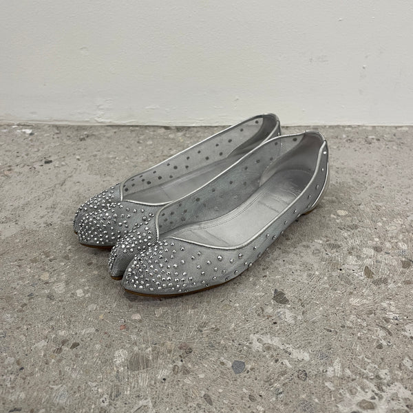 SS25 Christian Louboutin x Maison Margiela “Marlougelia Strass” Ballet Flats