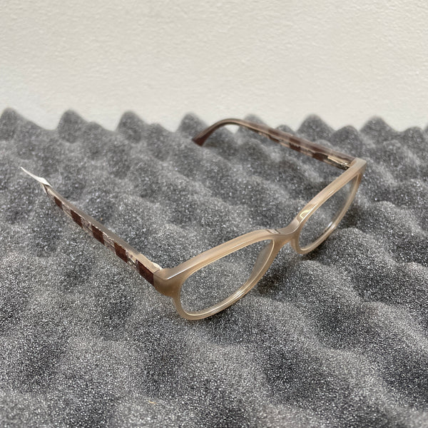 Chanel Plaid Crocodile Print Cat Eye Optical Glasses