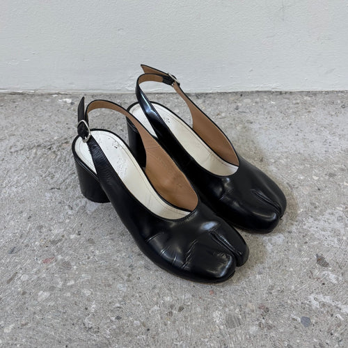 Maison Margiela Patent Leather Block Heel Tabis