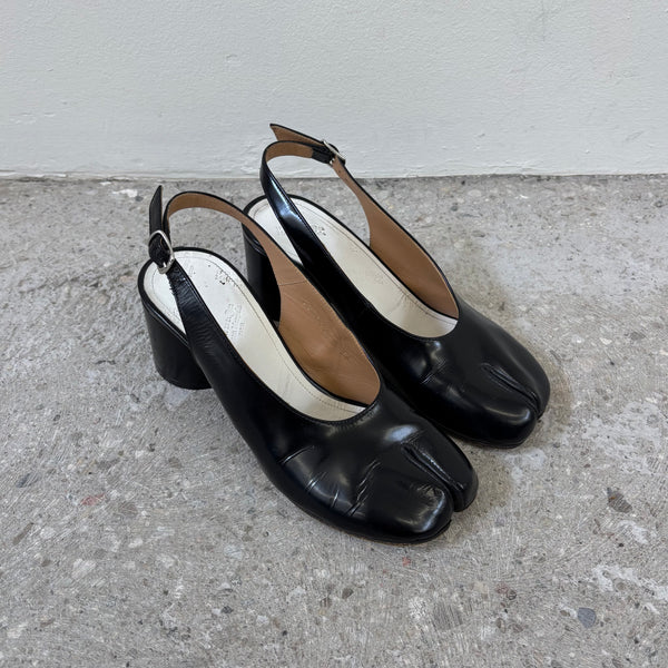 Maison Margiela Patent Leather Block Heel Tabis