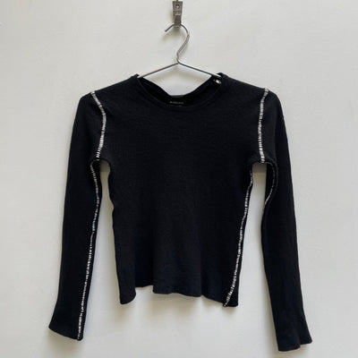 FW19 Ann Demeulemeester Contrast Stitching Wool Sweater