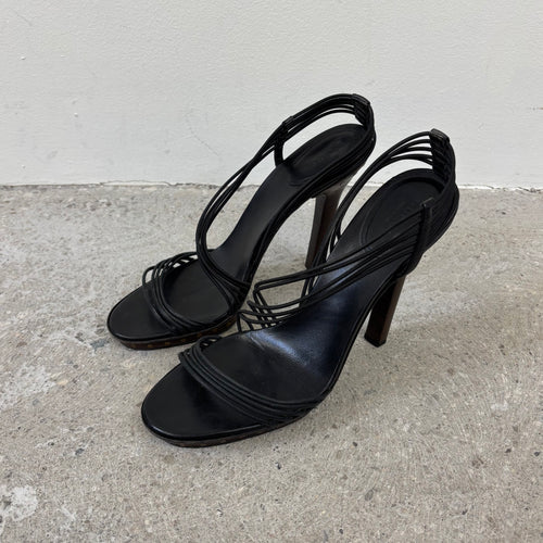 00s Gucci by Tom Ford Leather Strappy Sandal Heels