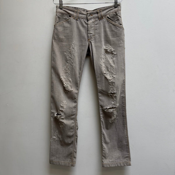 00s Dolce & Gabbana Distressed Ripped Jeans