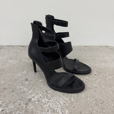Helmut Lang Strap Leather Sandal Heels