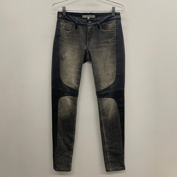 5351 Pour Les Femmes Leather Panels Jeans