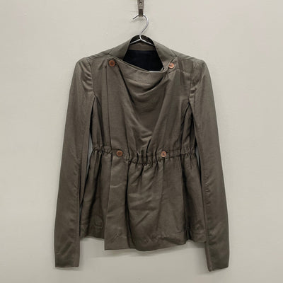 FW07 Rick Owens “DNA DUST” Frayed High Neck Jacket