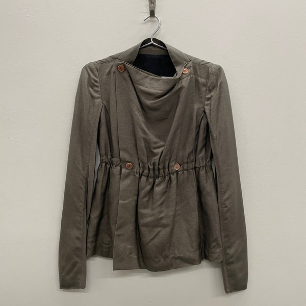 FW07 Rick Owens “DNA DUST” Frayed High Neck Jacket