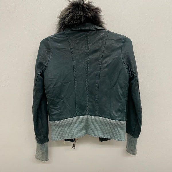 00s Giorgio Brato Cropped Fur Collar Jacket