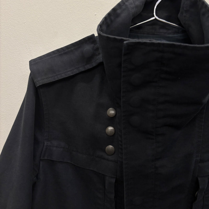 Balmain Biker Parka High Collar Jacket