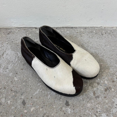 90s Comme Des Garçons Calf Hair Ballet Flats