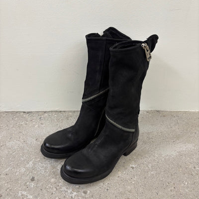 A.S. 98 Leather Wrap Zipper Boots