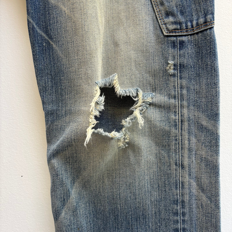 Anachronorm Distressed Patchwork Jeans