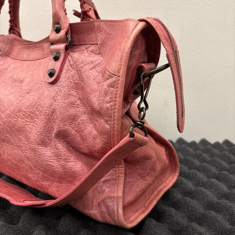 SS09 Balenciaga Pink City Leather Bag