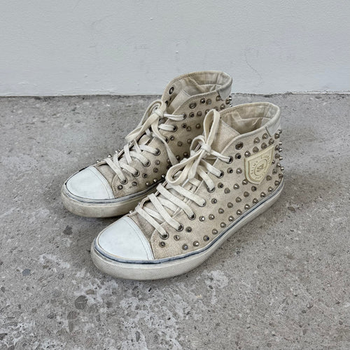 SS19 Saint Laurent Studded Bedford High Top Sneakers