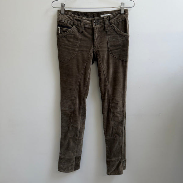 00s Enchantment Velvet Panelled Pants
