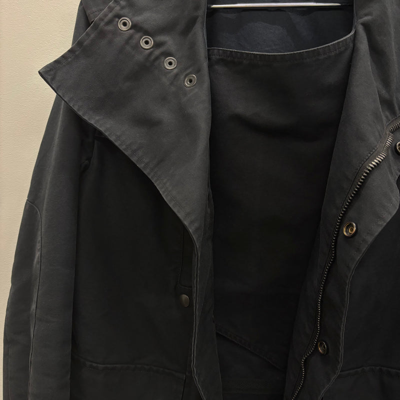 Balmain Biker Parka High Collar Jacket