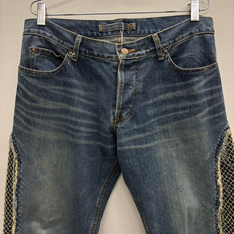 00s Mihara Yasuhiro Netted Side Jeans