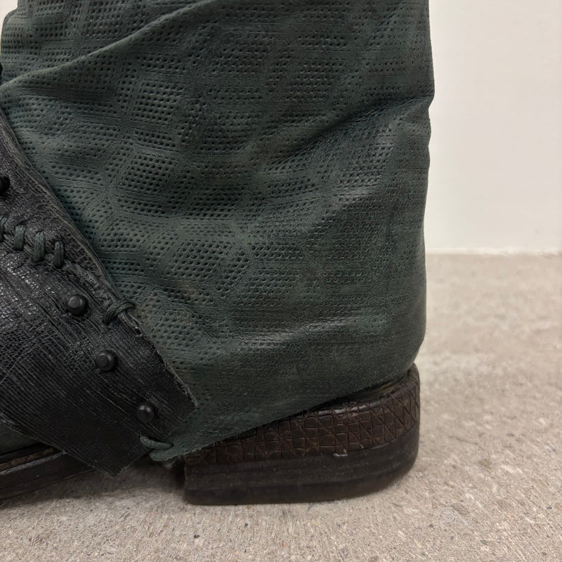 A.S. 98 Airstep Green Leather Ankle Boots