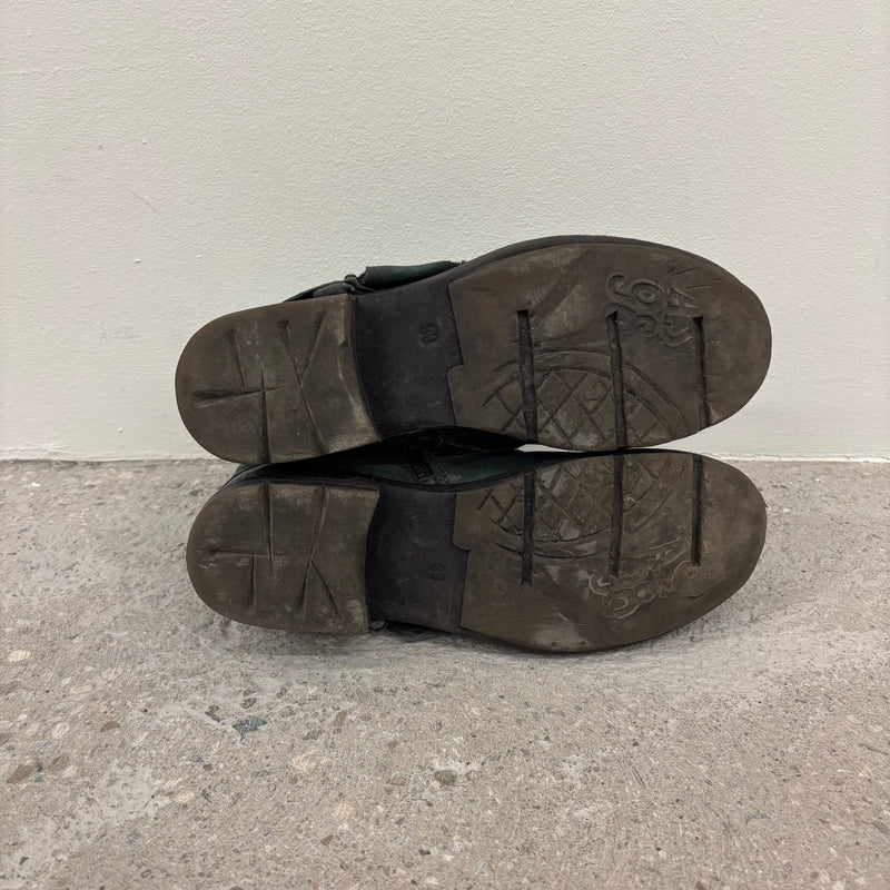 A.S. 98 Airstep Green Leather Ankle Boots