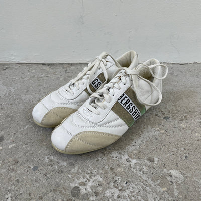 Dirk Bikkembergs White Leather Trainers