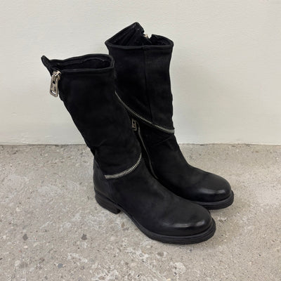 A.S. 98 Leather Wrap Zipper Boots