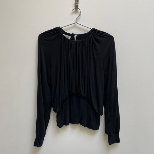00s HUSSEIN CHALAYAN GATHERED LONGSLEEVE TOP