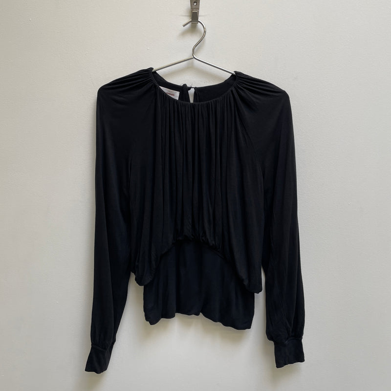 00s HUSSEIN CHALAYAN GATHERED LONGSLEEVE TOP