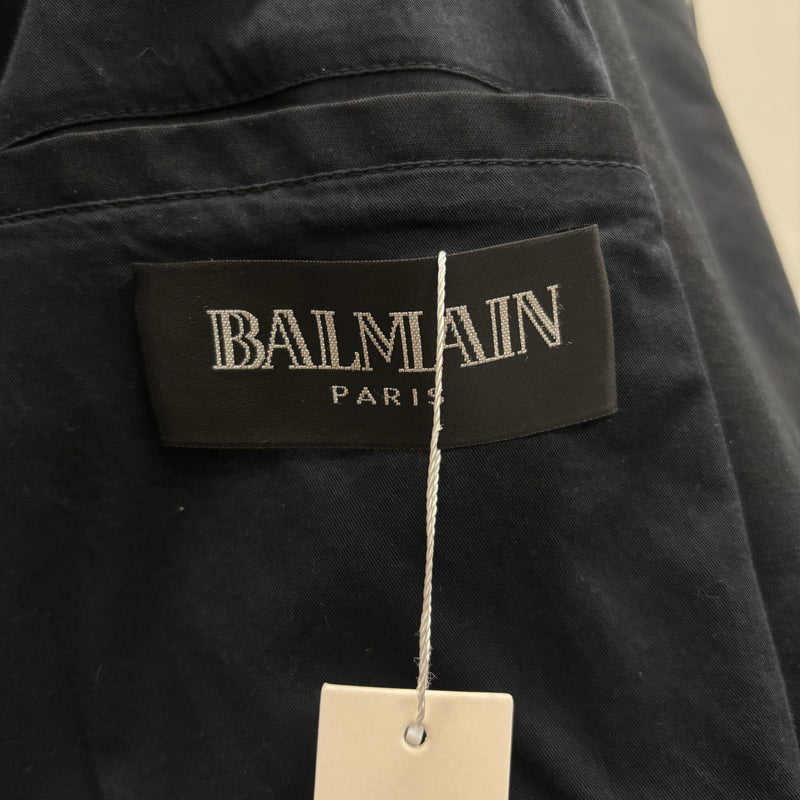 Balmain Biker Parka High Collar Jacket