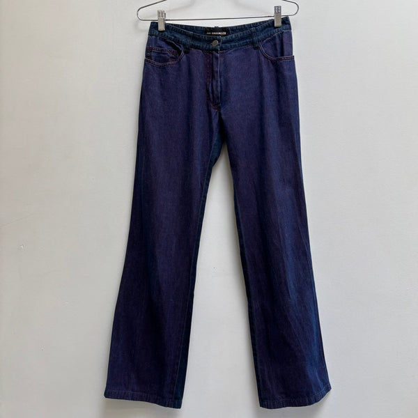 Ann Demeulemeester Front Dye Wide Leg Jeans
