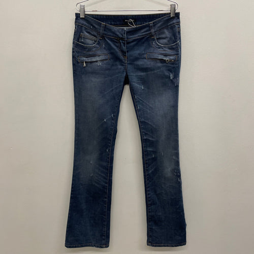 SS12 Balmain Distressed Bootcut Jeans