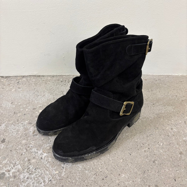Mihara Yasuhiro Twisted Suede Engineer Boots