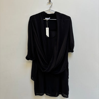 Helmut Lang Layered Sheer Draped Dress