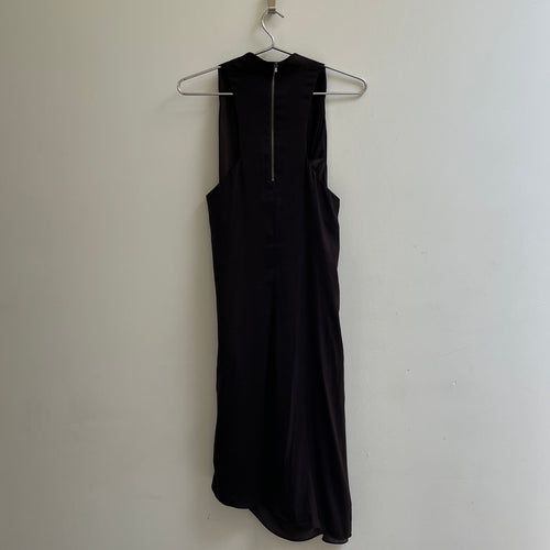 Helmut Lang Asymmetrical Racerback Draped Dress