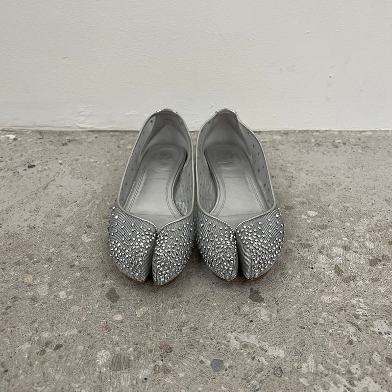 SS25 Christian Louboutin x Maison Margiela “Marlougelia Strass” Ballet Flats