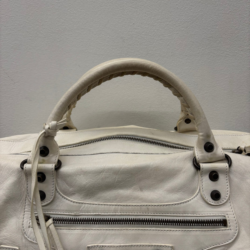 Balenciaga White Twiggy Leather Bag