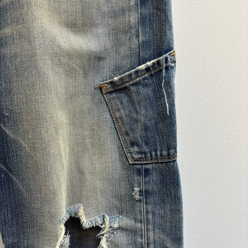 Anachronorm Distressed Patchwork Jeans