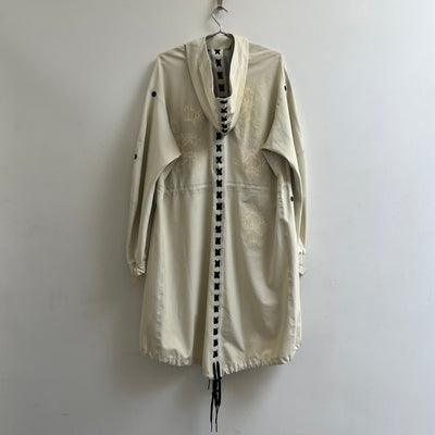 SS17 Yang Li Long Hooded Scale Print Parka